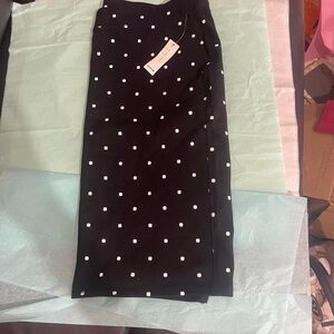 Old Navy Black Pencil Black Polka Dot Skirt NWT